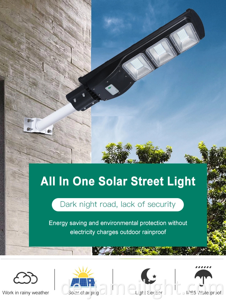 Großhandel Energiesparung wasserdichte Garden Street Lampe 20W 40W 60W All in einem Solar -LED -Straßenlicht